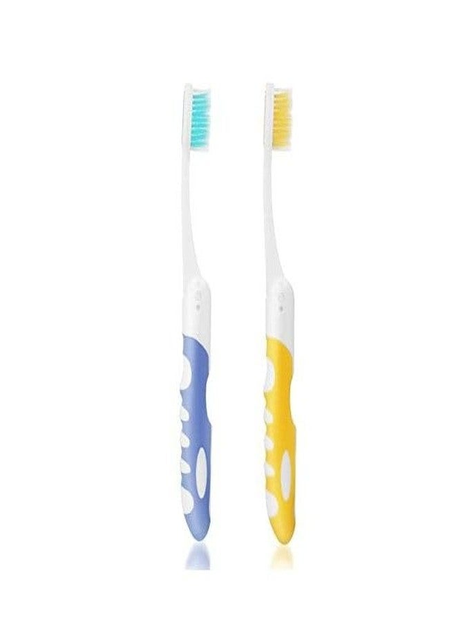 Hidak Collapsible Travel Toothbrush Foldable Design with Ventilated Case Compact Toothbrush for Suitcase,Backpack or Car Great for Daily Travel,Kids & Adults (Pack of 2) - Image 1